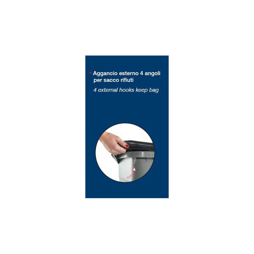 Bidone Push Carrellato 100Lt.