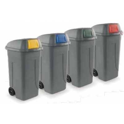 Bidone Push Carrellato 100Lt.