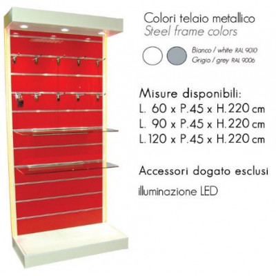 Espositore dogato con cappello L.60 X P.45 X H.220
