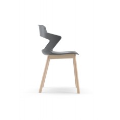 Sedia attesa LOL telaio in legno