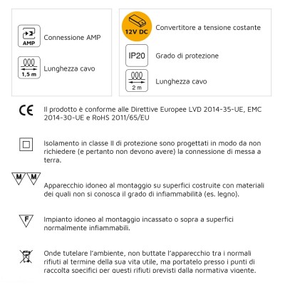 Connettore Quadrato a Incasso