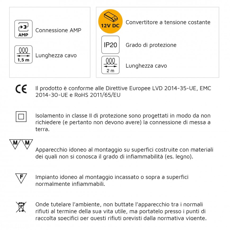 Connettore Quadrato a Incasso