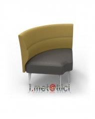 Elemento panca SINUA angolo 90° con schienale