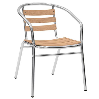 Sedia in alluminio e legno (13PZ)