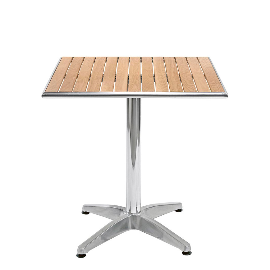 Tavolo in alluminio e legno
