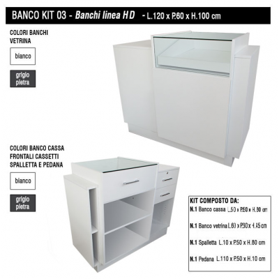 Banco Vendita per Negozi Kit.3 HD Componibile