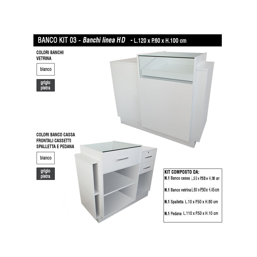Banco Vendita per Negozi Kit.3 HD Componibile