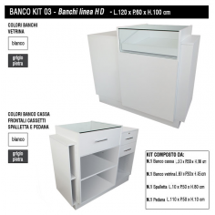 Banco Vendita per Negozi Kit.3 HD Componibile