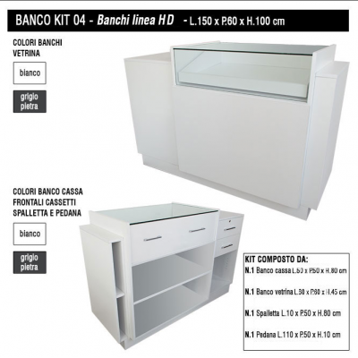 Banco vendita per negozi Kit.4 HD componibile