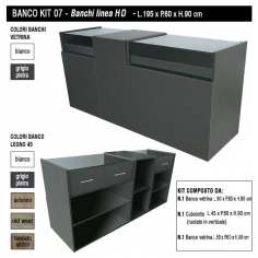 Banco vendita per negozi Kit.5 HD componibile