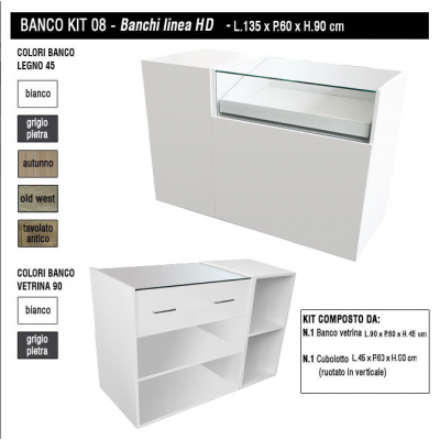 Banco vendita per negozi Kit.8 HD componibile