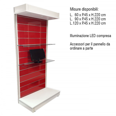 Espositore dogato con cappello L.60 X P.45 X H.220