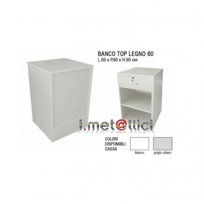 Banco vendita per negozi legno SD L.60 X P.60 X H.90