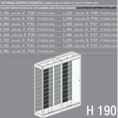 Vetrina doppia dogata H.190