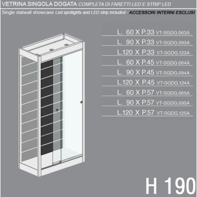 Vetrina singola dogata H.190