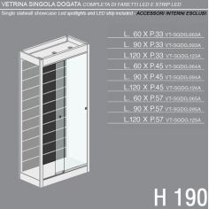 Vetrina singola dogata H.190
