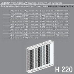 Vetrina Dogata Tripla H.220