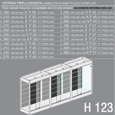 Vetrina Dogata Tripla H.123