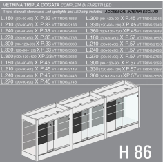Vetrina Dogata Tripla H.86