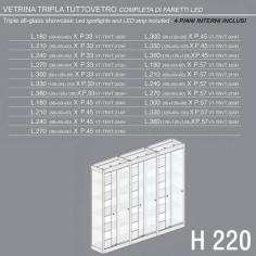 Vetrina Tripla H.220