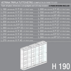 Vetrina Tripla H.190
