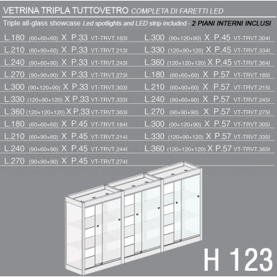 Vetrina Tripla H.123