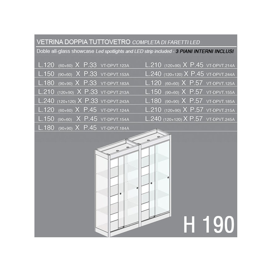 Vetrina Doppia H.190
