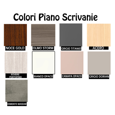 Scrivania ufficio LOFT sostegno anello chiuso P.80