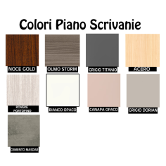Scrivania ufficio LOFT sostegno anello chiuso P.80