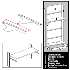 Coppia R/mensola Piano Legno