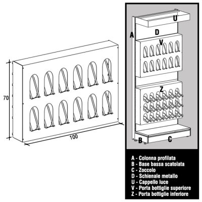 Porta Bottiglie Superiore