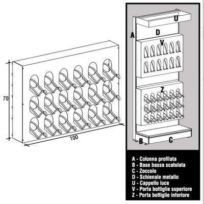Porta Bottiglie Inferiore