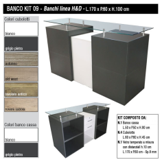 Banco vendita per negozi Kit.9 HD componibile