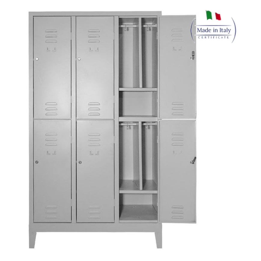 Armadio Spogliatoio Multiplo Sporco/Pulito 6 Porte