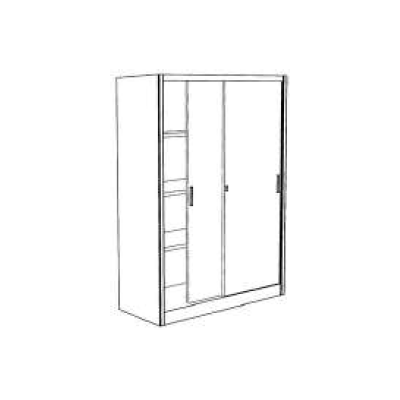Armadio con Ante Scorrevoli H.116 Cm.