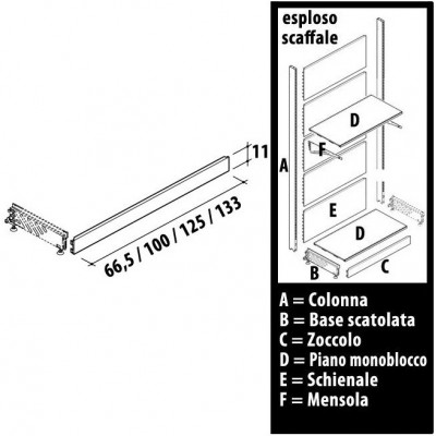 Zoccolo scaffale Market